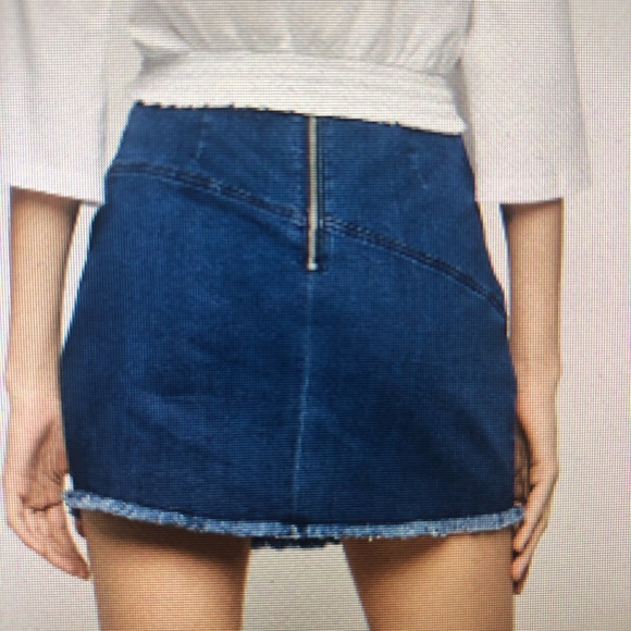 BCBGeneration Frayed Denim Mini skirt - Picture 2 of 5